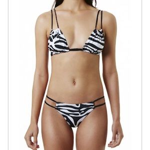 Zigilane zebra stripe Bikini Set